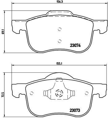

BREMBO Sada brzdových destiček P 86 016