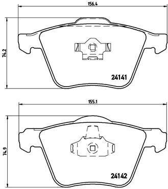 

BREMBO Sada brzdových destiček P 86 018