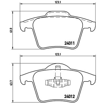 

BREMBO Sada brzdových destiček P 86 019