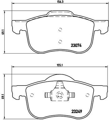 

BREMBO Sada brzdových destiček P 86 020