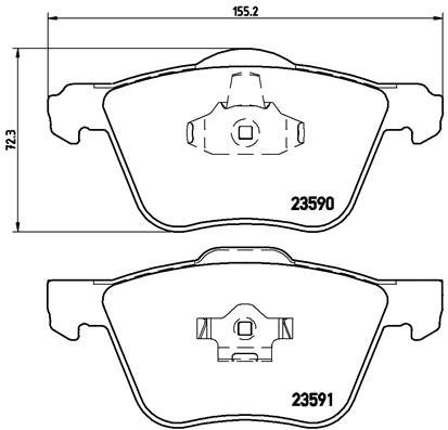 

BREMBO Sada brzdových destiček P 86 022