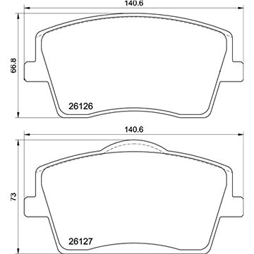 

BREMBO Sada brzdových destiček P 86 031