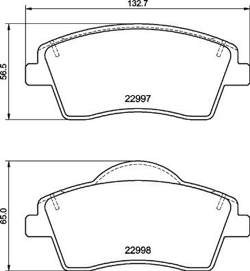 

BREMBO Sada brzdových destiček P 86 033