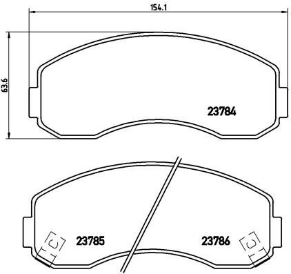 

BREMBO Sada brzdových destiček P 99 003