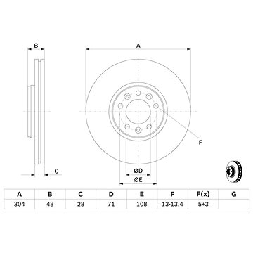 

BOSCH brzdový kotouč 0 986 479 380, sada 2 ks, sada 2 ks