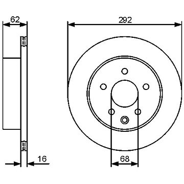 

BOSCH brzdový kotouč 0 986 479 453, sada 2 ks, sada 2 ks