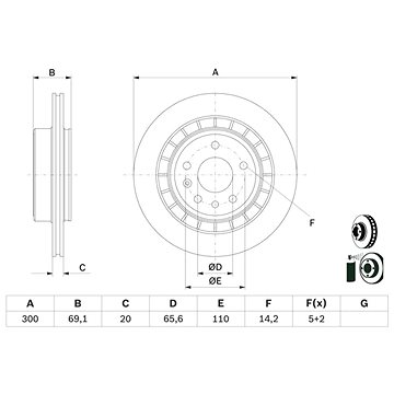 

BOSCH brzdový kotouč 0 986 479 D49, sada 2 ks, sada 2 ks