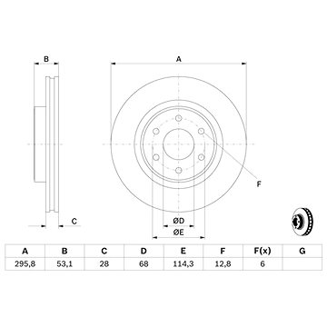 

BOSCH brzdový kotouč 0 986 479 D66, sada 2 ks, sada 2 ks