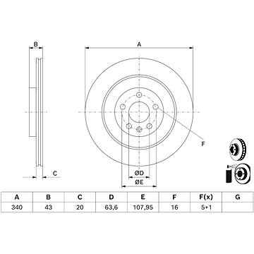 

BOSCH brzdový kotouč 0 986 479 D97, sada 2 ks, sada 2 ks
