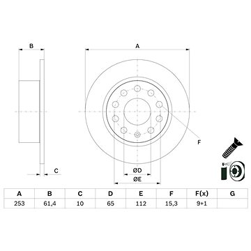 

BOSCH brzdový kotouč 0 986 479 E00, sada 2 ks, sada 2 ks