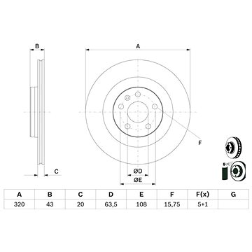 

BOSCH brzdový kotouč 0 986 479 E87, sada 2 ks, sada 2 ks