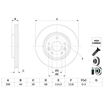 

BOSCH brzdový kotouč 0 986 479 F71, sada 2 ks, sada 2 ks