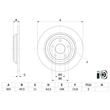 

BOSCH brzdový kotouč 0 986 479 F79, sada 2 ks, sada 2 ks