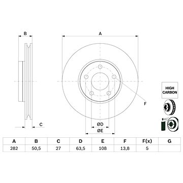 

BOSCH brzdový kotouč 0 986 479 F81, sada 2 ks, sada 2 ks