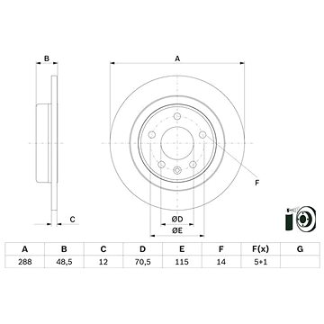 

BOSCH brzdový kotouč 0 986 479 F83, sada 2 ks, sada 2 ks