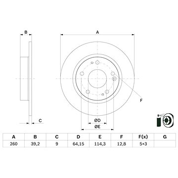 

BOSCH brzdový kotouč 0 986 479 G17, sada 2 ks, sada 2 ks