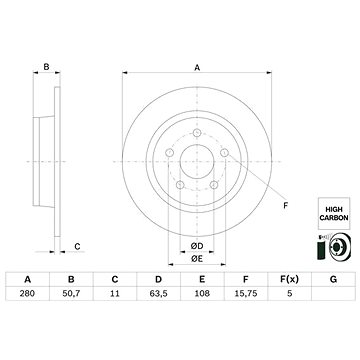 

BOSCH brzdový kotouč 0 986 479 G71, sada 2 ks, sada 2 ks