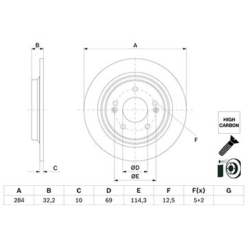 

BOSCH brzdový kotouč 0 986 479 G77, sada 2 ks, sada 2 ks