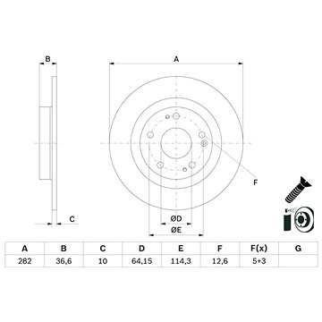 

BOSCH brzdový kotouč 0 986 479 G90, sada 2 ks, sada 2 ks