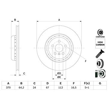 

BOSCH brzdový kotouč 0 986 479 G99, sada 2 ks, sada 2 ks