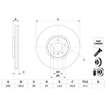 

BOSCH brzdový kotouč 0 986 479 H10, sada 2 ks, sada 2 ks