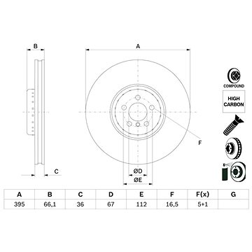 

BOSCH brzdový kotouč 0 986 479 H12, sada 2 ks, sada 2 ks