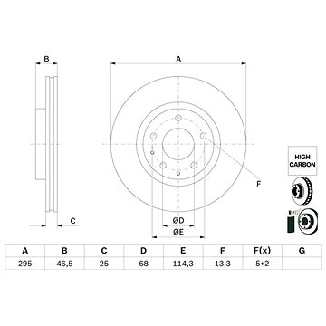 

BOSCH brzdový kotouč 0 986 479 H23, sada 2 ks, sada 2 ks