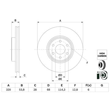 

BOSCH brzdový kotouč 0 986 479 H29, sada 2 ks, sada 2 ks