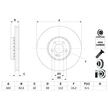 

BOSCH brzdový kotouč 0 986 479 H41, sada 2 ks, sada 2 ks