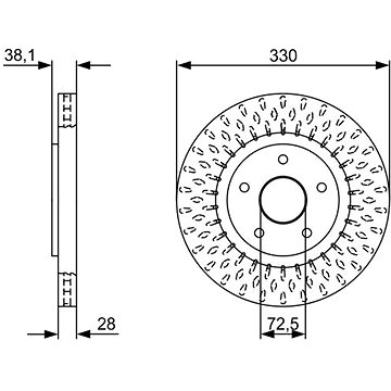 

BOSCH brzdový kotouč 0 986 479 V85, sada 2 ks, sada 2 ks