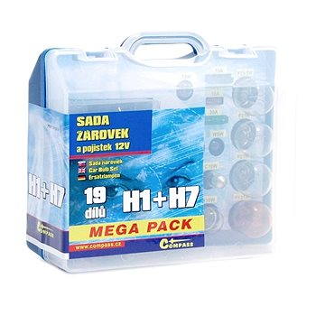 

COMPASS MEGA H1+H7+pojistky, náhradní sada 12V
