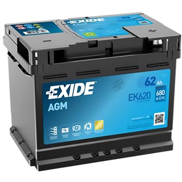 

EXIDE START-STOP AGM, 62Ah, 12V, EK620