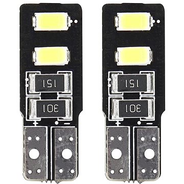 

AMIO LED 12V 1,64W 2x SMD bílá 5600k (patice w2,1x9,5d/ T10) kompatibilní s CAN-BUS