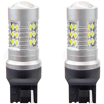 

AMIO LED žárovka 1156 CAN-BUS 24x SMD 3030 T20 7440 w21w 12V/24V bílá 5600k, sada 2 ks