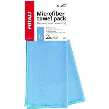 

AMIO ručník z mikrovlákna pro čištění skel 40 × 30 cm, 300 g (sada 2 ks)