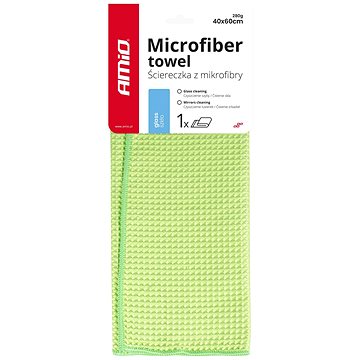 AMIO ručník z mikrovlákna pro čištění skel a zrcátek 60 × 40 cm, 280 g