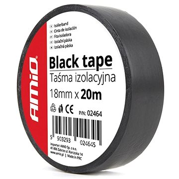 

AMIO páska izolační 18 mm × 20 m černá