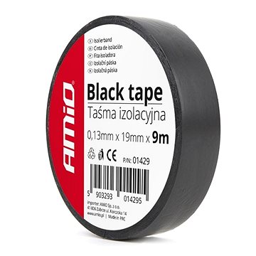 

AMIO páska izolační 19 mm × 9 m černá