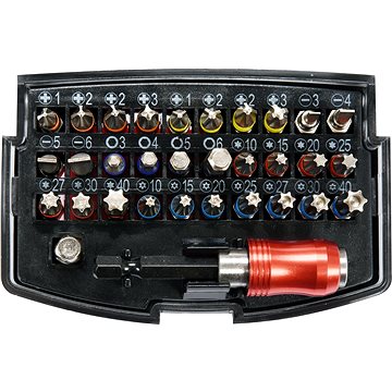 

YATO Sada bitů s adaptérem 1/4" 32ks YT-04622