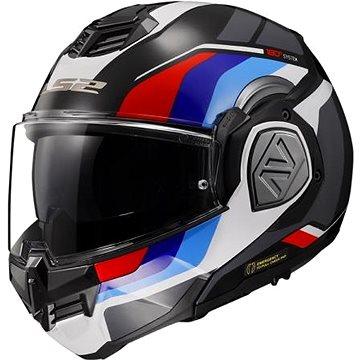

LS2 ADVANT SPORT překlápěcí helma černá / modrá / červená vel. 3XL