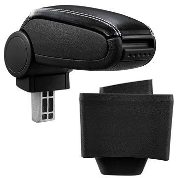 

PROTEC Loketní opěrka, Audi A3 8L, syntetická kůže, černá, bílé prošití 1996 - 2003