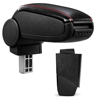 

PROTEC Loketní opěrka, Peugeot 206/206 CC, syntetická kůže, černá, červené prošití 1998 - 2012