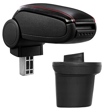 

PROTEC Loketní opěrka, Seat MII, syntetická kůže, černá, červené prošití od 2011