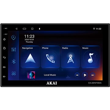 

Akai 2-DIN autorádio se 7" displejem + Android CA-2DIN7064A
