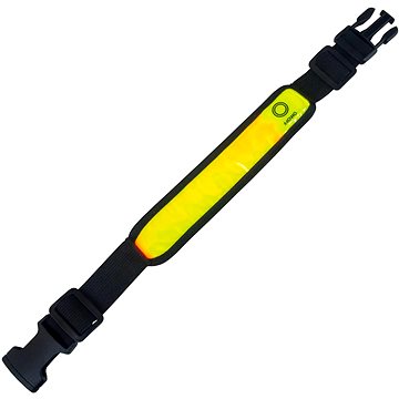 

Reflexní páska + LED PL-1P01, se zapínáním na přezku, žlutá