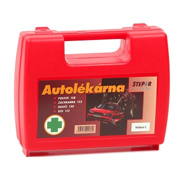 

ŠTĚPAŘ Autolékárnička velikost I., kufřík červený, vyhláška č. 153/2023 Sb.