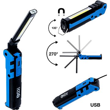 

BGS B.85334 Dílenská lampa LED COB