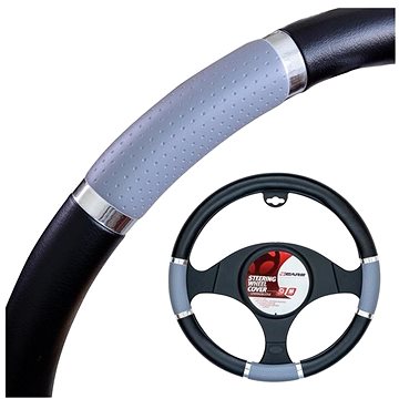 

4CARS Potah volantu 37-39 cm chrom černo-šedý