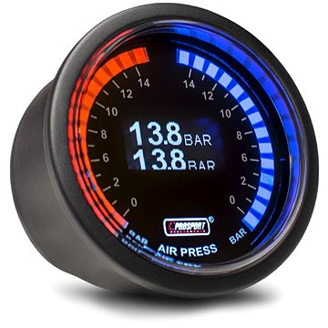 

Prosport Performance Přídavný budík řady Dual, barva podsvícení modro-červená