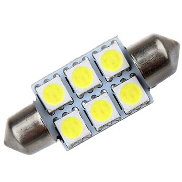 

Rabel LED autožárovka 6 smd 5050 C5W C10W C15W SV8,5 bílá, 41 mm
